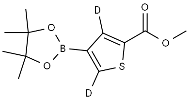 methyl 4-(4,4,5,5-tetramethyl-1,3,2-dioxaborolan-2-yl)thiophene-2-carboxylate-3,5-d2 Structure