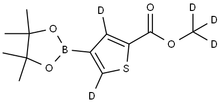 methyl-d3 4-(4,4,5,5-tetramethyl-1,3,2-dioxaborolan-2-yl)thiophene-2-carboxylate-3,5-d2 Struktur