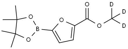 methyl-d3 5-(4,4,5,5-tetramethyl-1,3,2-dioxaborolan-2-yl)furan-2-carboxylate 化学構造式