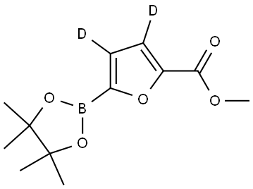 methyl 5-(4,4,5,5-tetramethyl-1,3,2-dioxaborolan-2-yl)furan-2-carboxylate-3,4-d2 Structure