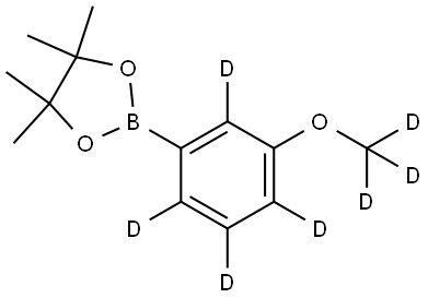 2-(3-(methoxy-d3)phenyl-2,4,5,6-d4)-4,4,5,5-tetramethyl-1,3,2-dioxaborolane Structure