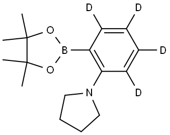 1-(2-(4,4,5,5-tetramethyl-1,3,2-dioxaborolan-2-yl)phenyl-3,4,5,6-d4)pyrrolidine Structure