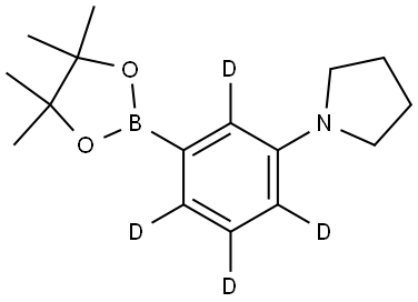 1-(3-(4,4,5,5-tetramethyl-1,3,2-dioxaborolan-2-yl)phenyl-2,4,5,6-d4)pyrrolidine Structure