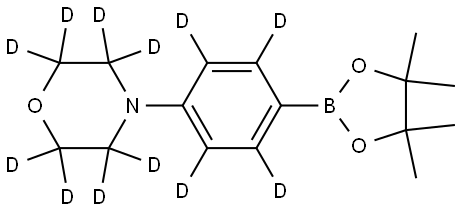 4-(4-(4,4,5,5-tetramethyl-1,3,2-dioxaborolan-2-yl)phenyl-2,3,5,6-d4)morpholine-2,2,3,3,5,5,6,6-d8 Structure