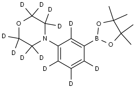 4-(3-(4,4,5,5-tetramethyl-1,3,2-dioxaborolan-2-yl)phenyl-2,4,5,6-d4)morpholine-2,2,3,3,5,5,6,6-d8 Structure