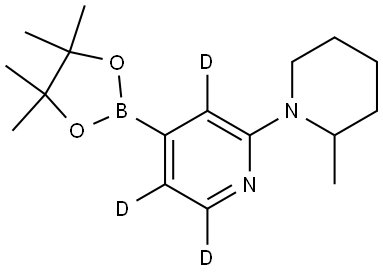 2-(2-methylpiperidin-1-yl)-4-(4,4,5,5-tetramethyl-1,3,2-dioxaborolan-2-yl)pyridine-3,5,6-d3 Structure