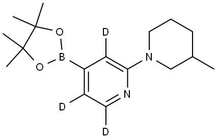 2-(3-methylpiperidin-1-yl)-4-(4,4,5,5-tetramethyl-1,3,2-dioxaborolan-2-yl)pyridine-3,5,6-d3 Structure