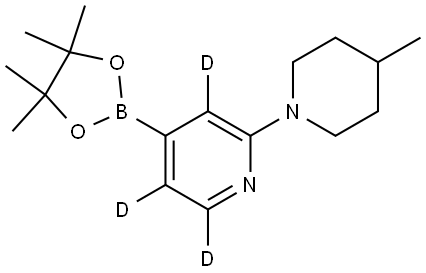 2-(4-methylpiperidin-1-yl)-4-(4,4,5,5-tetramethyl-1,3,2-dioxaborolan-2-yl)pyridine-3,5,6-d3 Struktur