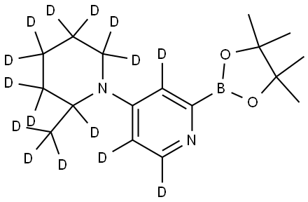 4-(2-(methyl-d3)piperidin-1-yl-2,3,3,4,4,5,5,6,6-d9)-2-(4,4,5,5-tetramethyl-1,3,2-dioxaborolan-2-yl)pyridine-3,5,6-d3 Structure