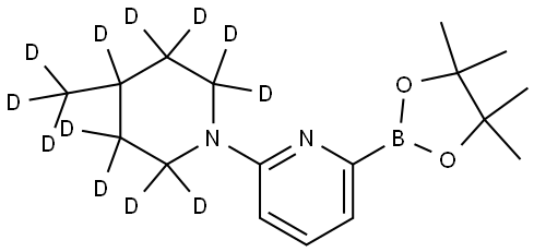 2-(4-(methyl-d3)piperidin-1-yl-2,2,3,3,4,5,5,6,6-d9)-6-(4,4,5,5-tetramethyl-1,3,2-dioxaborolan-2-yl)pyridine Structure