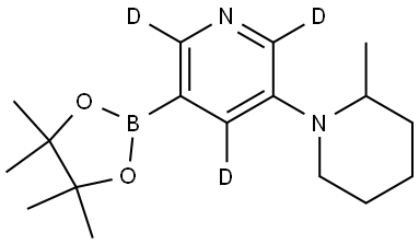 3-(2-methylpiperidin-1-yl)-5-(4,4,5,5-tetramethyl-1,3,2-dioxaborolan-2-yl)pyridine-2,4,6-d3 Struktur