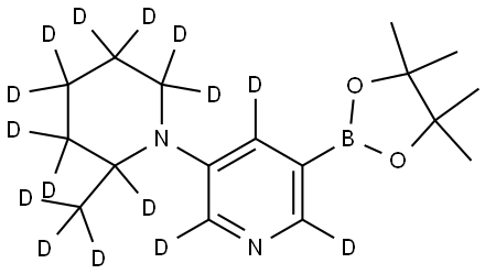 3-(2-(methyl-d3)piperidin-1-yl-2,3,3,4,4,5,5,6,6-d9)-5-(4,4,5,5-tetramethyl-1,3,2-dioxaborolan-2-yl)pyridine-2,4,6-d3 Structure