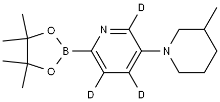 5-(3-methylpiperidin-1-yl)-2-(4,4,5,5-tetramethyl-1,3,2-dioxaborolan-2-yl)pyridine-3,4,6-d3 Structure