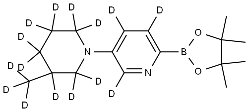 5-(3-(methyl-d3)piperidin-1-yl-2,2,3,4,4,5,5,6,6-d9)-2-(4,4,5,5-tetramethyl-1,3,2-dioxaborolan-2-yl)pyridine-3,4,6-d3 Structure