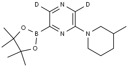 2-(3-methylpiperidin-1-yl)-6-(4,4,5,5-tetramethyl-1,3,2-dioxaborolan-2-yl)pyrazine-3,5-d2 Structure