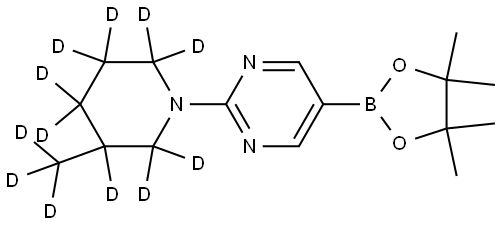 2-(3-(methyl-d3)piperidin-1-yl-2,2,3,4,4,5,5,6,6-d9)-5-(4,4,5,5-tetramethyl-1,3,2-dioxaborolan-2-yl)pyrimidine Structure