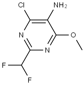 4-chloro-2-(difluoromethyl)-6-methoxypyrimidin-5-amine Structure