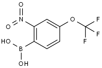 (2-nitro-4-(trifluoromethoxy)phenyl)boronic acid 结构式