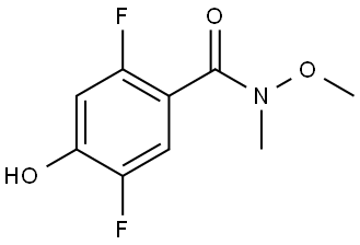 2,5-Difluoro-4-hydroxy-N-methoxy-N-methylbenzamide Struktur