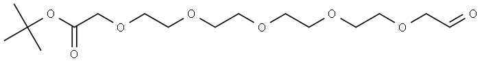 3,6,9,12,15-Pentaoxaheptadecanoic acid, 17-oxo-, 1,1-dimethylethyl ester Structure
