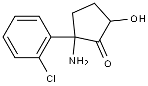 2-amino-2-(2-chlorophenyl)-5-hydroxycyclopentan-1-one 结构式