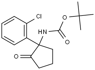 tert-butyl (1-(2-chlorophenyl)-2-oxocyclopentyl)carbamate Structure