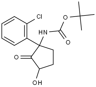 tert-butyl (1-(2-chlorophenyl)-3-hydroxy-2-oxocyclopentyl)carbamate Structure