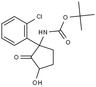 tert-butyl (1-(2-chlorophenyl)-3-hydroxy-2-oxocyclopentyl)carbamate 结构式