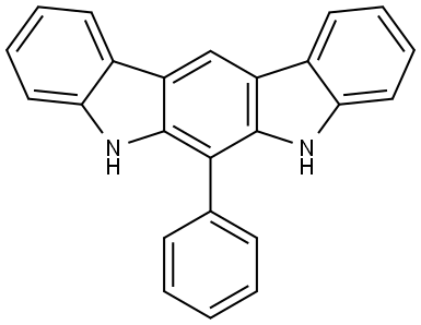 6-PHENYL-5,7-DIHYDROINDOLO[2,3-B]CARBAZOLE,2377995-97-4,结构式