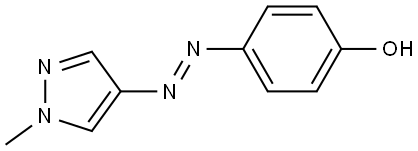 (E)-4-((1-methyl-1H-pyrazol-4-yl)diazenyl)phenol,2378125-27-8,结构式