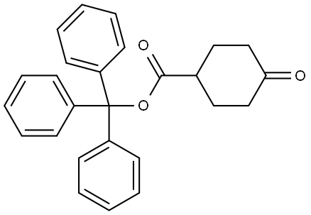 Cyclohexanecarboxylic acid, 4-oxo-, triphenylmethyl ester Struktur