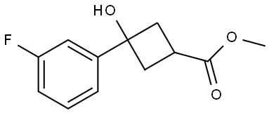 Methyl 3-(3-fluorophenyl)-3-hydroxycyclobutanecarboxylate 结构式