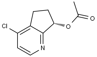 (S)-4-chloro-6,7-dihydro-5H-cyclopenta[b]pyridin-7-yl acetate,2380667-46-7,结构式