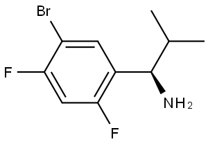 (αR)-5-Bromo-2,4-difluoro-α-(1-methylethyl)benzenemethanamine Structure