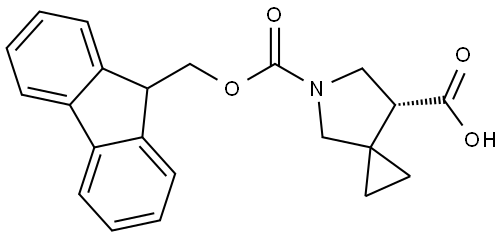 (7R)-5-Aza-spiro[2.4]heptane-5,7-dicarboxylic acid 5-(9H-fluoren-9-ylmethyl) ester Struktur