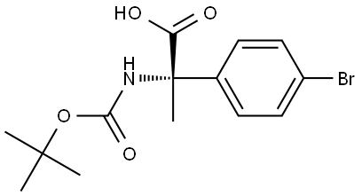 (S)-2-(4-broMophenyl)-2-((tert-butoxycarbonyl)aMino)propanoic acid Structure