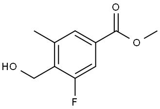 Methyl 3-fluoro-4-(hydroxymethyl)-5-methylbenzoate,2382873-45-0,结构式