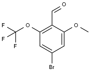 4-Bromo-2-methoxy-6-(trifluoromethoxy)benzaldehyde,2382917-13-5,结构式