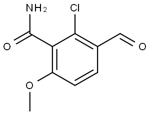 2-Chloro-3-formyl-6-methoxybenzamide Struktur