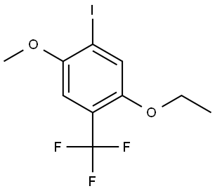 1-ethoxy-5-iodo-4-methoxy-2-(trifluoromethyl)benzene 结构式