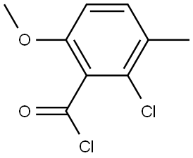 2-Chloro-6-methoxy-3-methylbenzoyl chloride 结构式