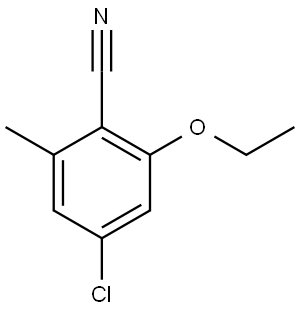 4-Chloro-2-ethoxy-6-methylbenzonitrile 结构式