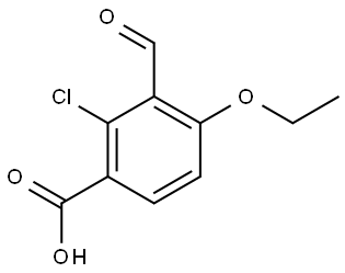 2-Chloro-4-ethoxy-3-formylbenzoic acid 结构式
