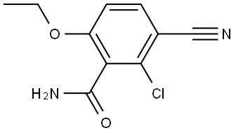2-Chloro-3-cyano-6-ethoxybenzamide 结构式