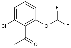 1-[2-Chloro-6-(difluoromethoxy)phenyl]ethanone 结构式