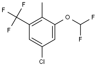 5-Chloro-1-(difluoromethoxy)-2-methyl-3-(trifluoromethyl)benzene,2383618-81-1,结构式
