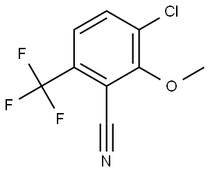 3-Chloro-2-methoxy-6-(trifluoromethyl)benzonitrile Structure