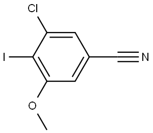 3-Chloro-4-iodo-5-methoxybenzonitrile 结构式