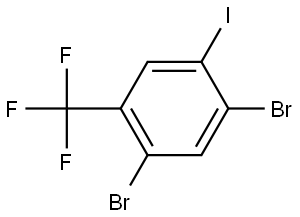 1,5-Dibromo-2-iodo-4-(trifluoromethyl)benzene Structure