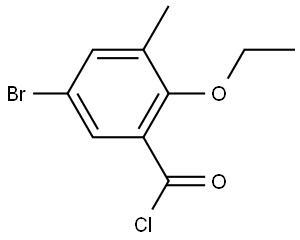 5-bromo-2-ethoxy-3-methylbenzoyl chloride 结构式